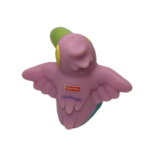 FISHER PRICE LITTLE PEOPLE Toucan Pink & Yellow w Green Bill Bird Toy - Picture 3 of 11